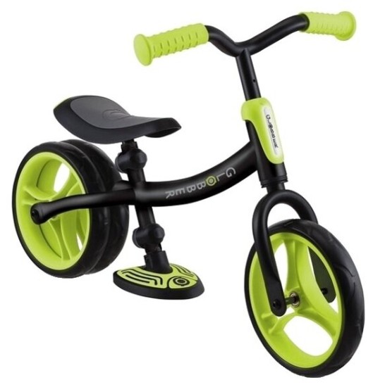 Беговел Globber Go Bike DUO, черно-зеленый