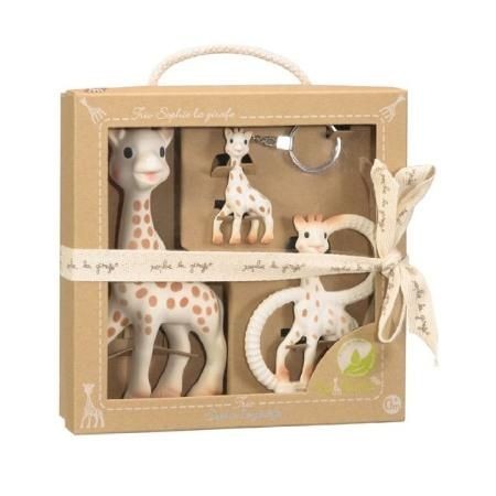 Подарочный набор игрушек-прорезывателей 3 в 1 Vulli (Вулли) "Жирафик Софи" (натуральный каучук)