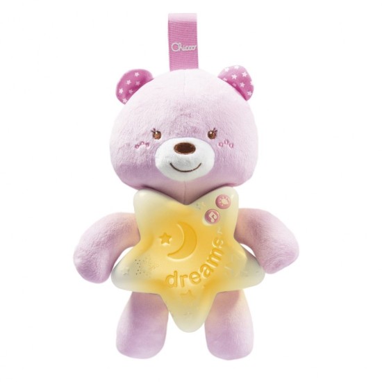 Игрушка-подвеска Chicco "Медвежонок" розовый, 0м+