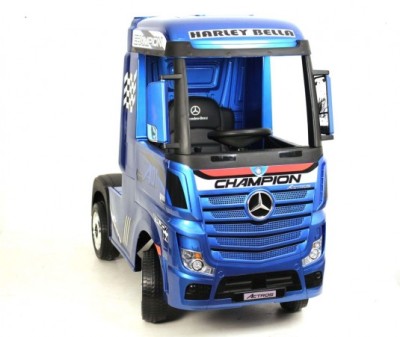 Детский электромобиль Mercedes-Benz Actros 4WD (HL358) синий глянец