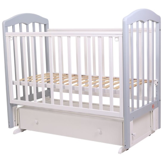 Кровать детская Топотушки Сильвия-7 универсальный маятник, серый/белый
