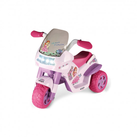 Детский электромотоцикл для девочек Peg-Perego Flower Princess
