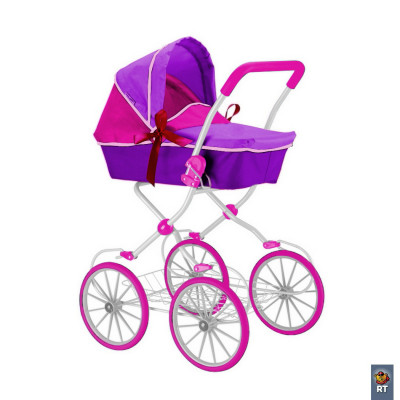 603 Кукольная коляска RT цвет фиолетовый-фуксия