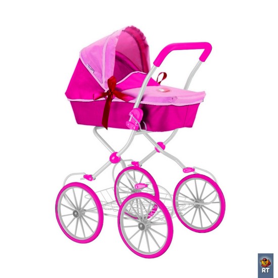 603 Кукольная коляска RT цвет фуксия-розовый