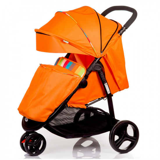 Прогулочная коляска BabyHit Trinity, оранжевый/полоски