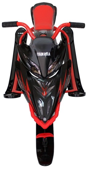 Снегокат  Yamaha Apex Snow Bike with LED-light, мягкое сиденье black/red