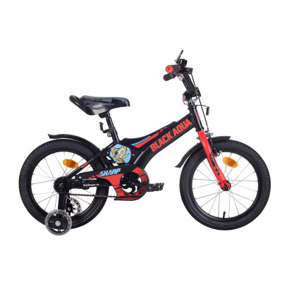 Двухколесный велосипед BA Sharp 16"; со светящимися колесами,1s KG1610  (черно-красный)