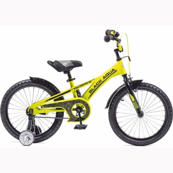 Двухколесный велосипед BA Velorun 18"со светящимися колесами, 1s, KG1819  (лимонный)