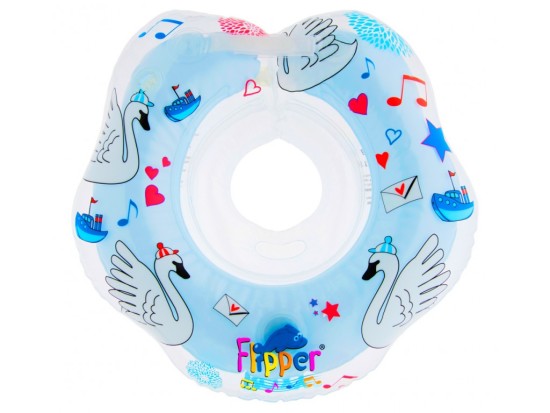 Круг Для Купания Roxy-Kids Flipper 0+ На Шею Музыкальный, Лебединое Озеро/Голубой
