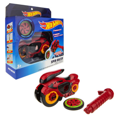Игрушка Hot Wheels Spin Racer "Красный Мустанг" (пуск. механизм с диском, 16 см, коробка, красн.)