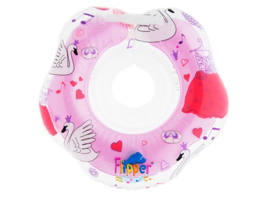 Круг Для Купания Roxy-Kids Flipper 0+ На Шею Музыкальный, Лебединое Озеро/Розовый