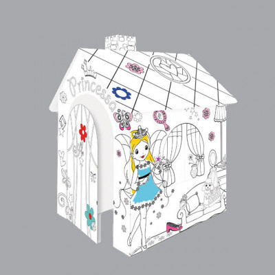 11122 Игровой картонный домик-раскраска "Принцесса", MOСHTOYS