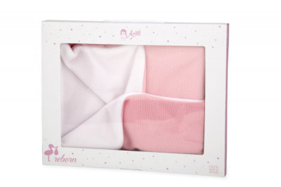 Arias одеяло-конверт для куклы,розовый с белым,56х71 см,кор.