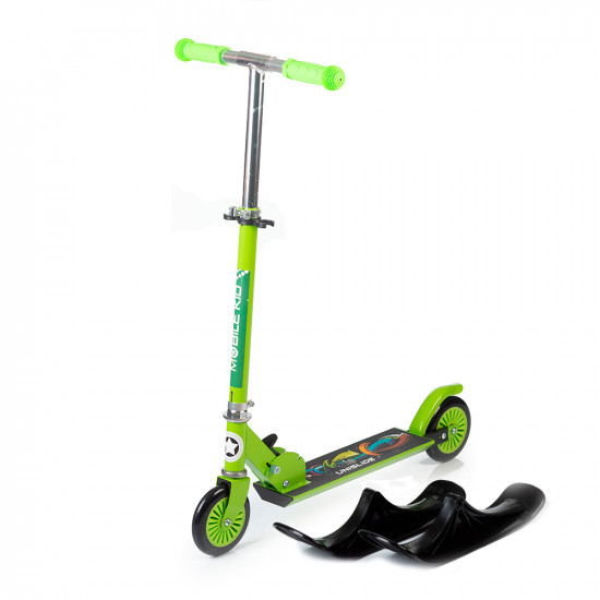 Самокат-сноускутер 2 в 1 Mobile Kid UniSlide (SKS100), зеленый