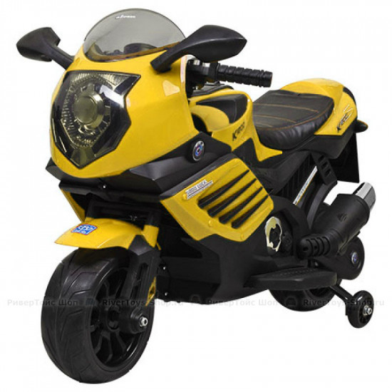 Детский электромотоцикл К333КК желтый