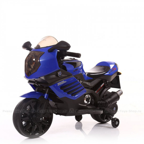 Детский электромотоцикл К333КК синий