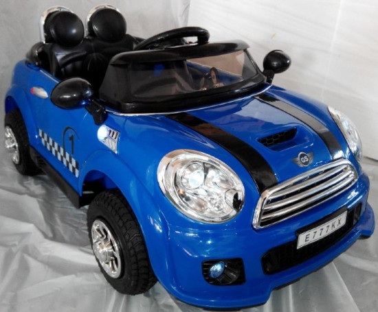 Детский электромобиль Е777КХ синий с монитором