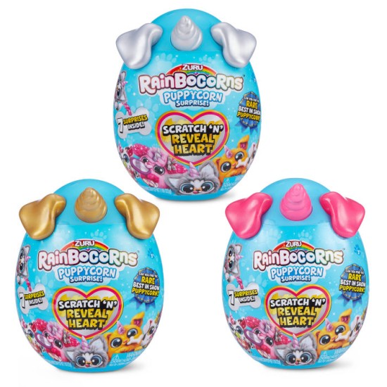 Мягкая игрушка Zuru Плюш-сюрприз RainBocoRns Puppycorn мини в яйце