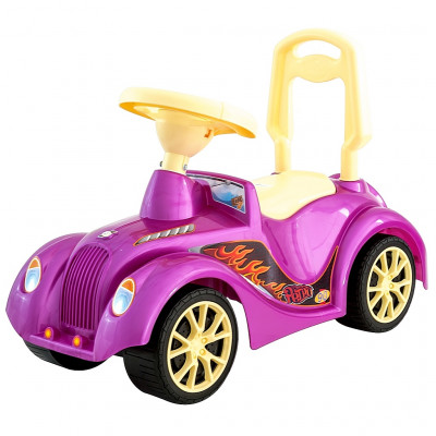 ОР900 Каталка машинка Ретро с клаксоном розовая