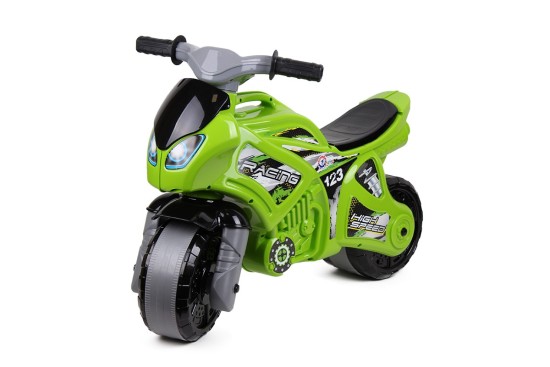5859 Каталка-мотоцикл беговел RACING HIGH SPEED, зелёный