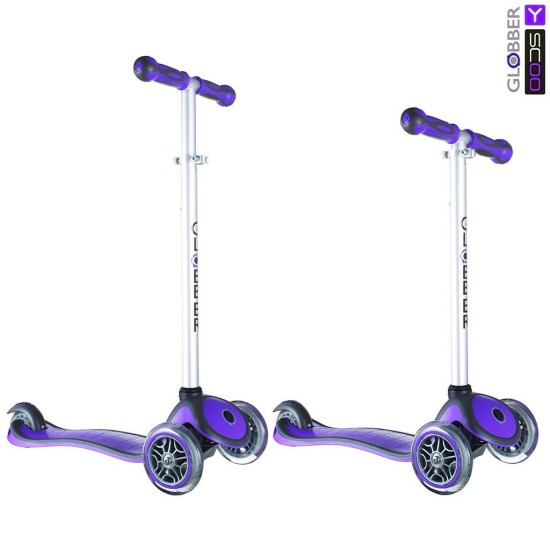 Самокат Y-SCOO RT GLOBBER My Free NEW Technology с блокировкой колес, purple