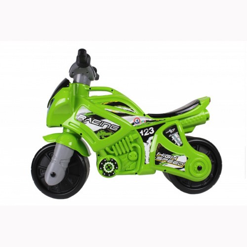Т6443 Каталка-мотоцикл беговел Racing, свет, цвет зелёный