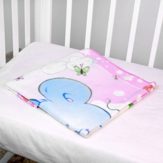 Одеяло Байковое Baby Nice Земляничная Поляна 85х115, Розовый